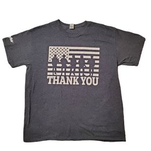 Men's American flag thank you shirt